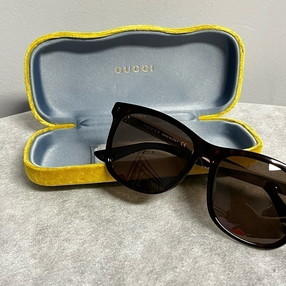 Gucci Black Sunglasses with Yellow Case